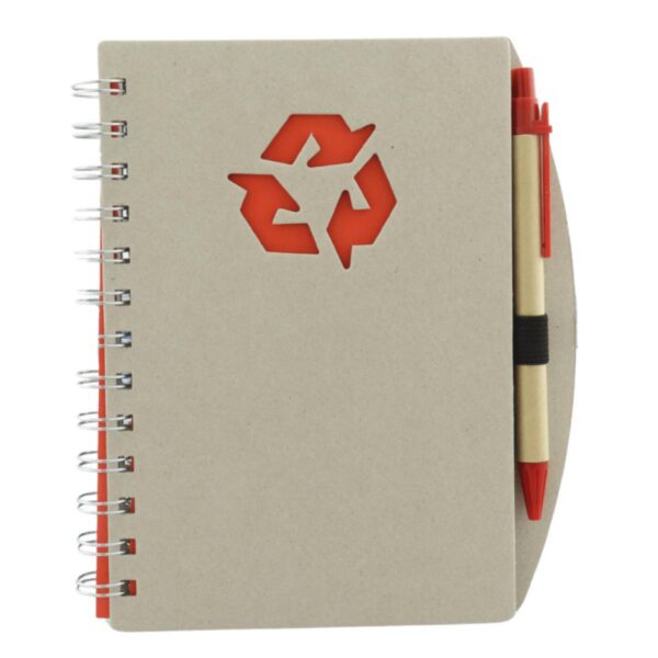 Libreta Agenda Ecologica en Carton con Esfero Ecologico
