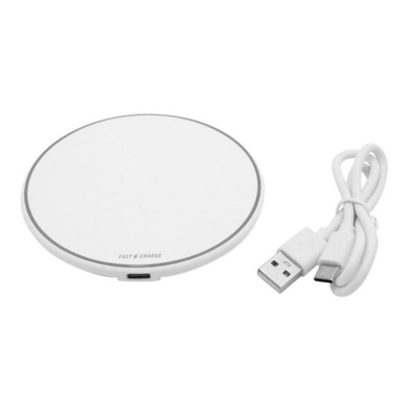 Cargador Plastico Inalámbrico Disco con Luz
