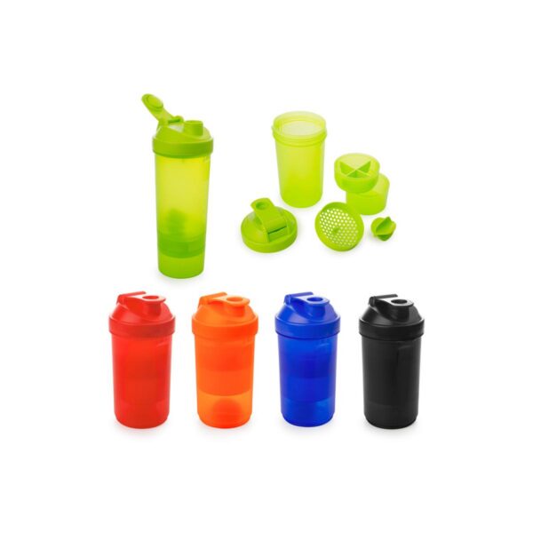 Mug Vaso Botella Container 500ml Vaso y Pastillero
