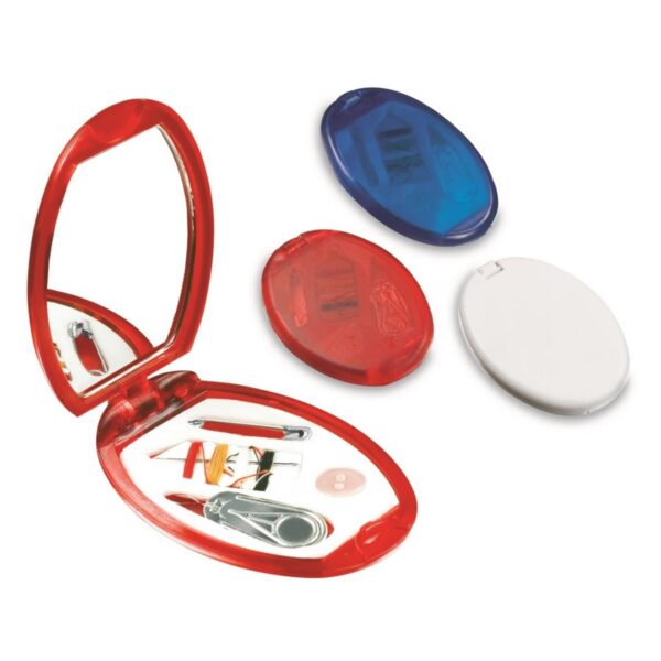 Costurero Plastico Ovalado Espejo Incluye Enhebrador