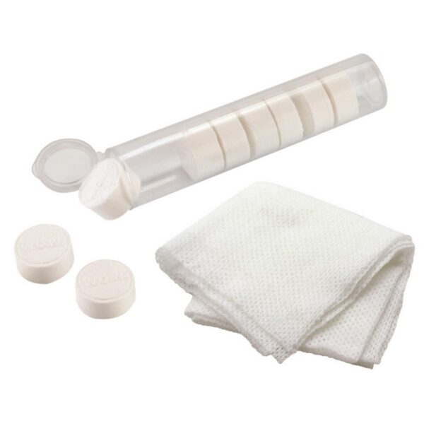Set Estuche 10 Toallitas Papel Comprimidas Multiusos
