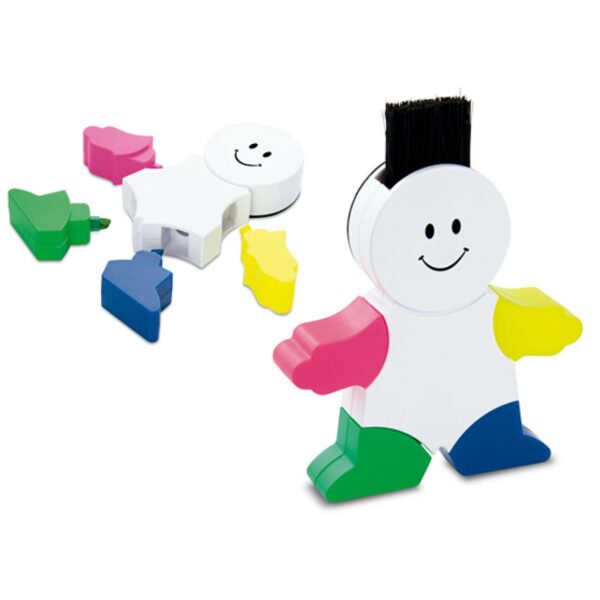 Juego de 4 Resaltadores Kid de colores en forma de nino