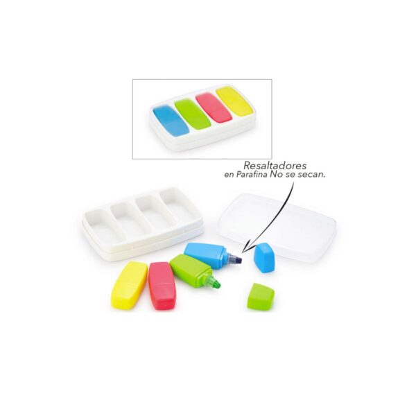 Set Resaltadores De Parafina Gel x 4 Cube