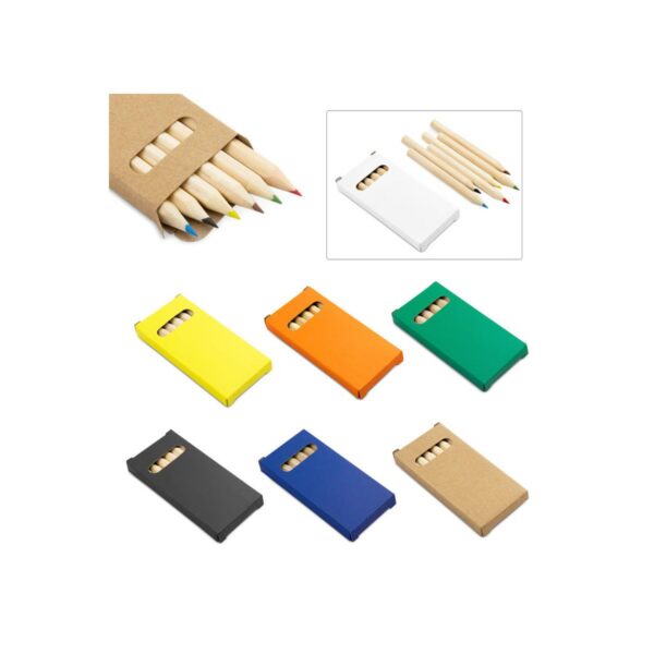Colores Eco friendly 6 Unidades Caja Carton Madera