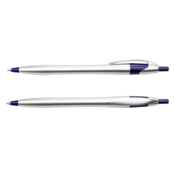 Esfero Boligrafo Plastico Deli Plateado Retractil
