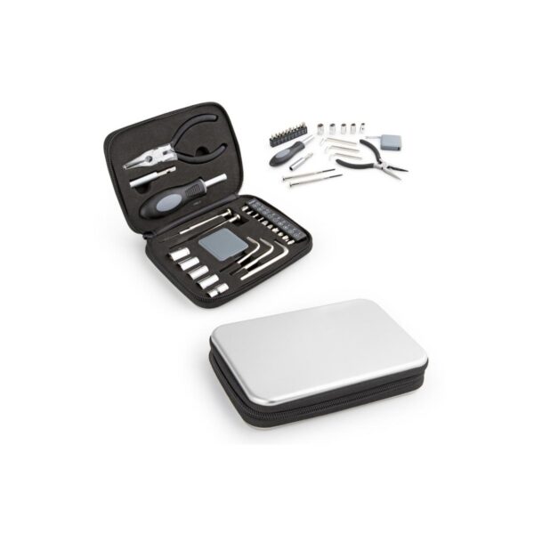 Set Herramientas Silver Estuche Metalico Cremallera