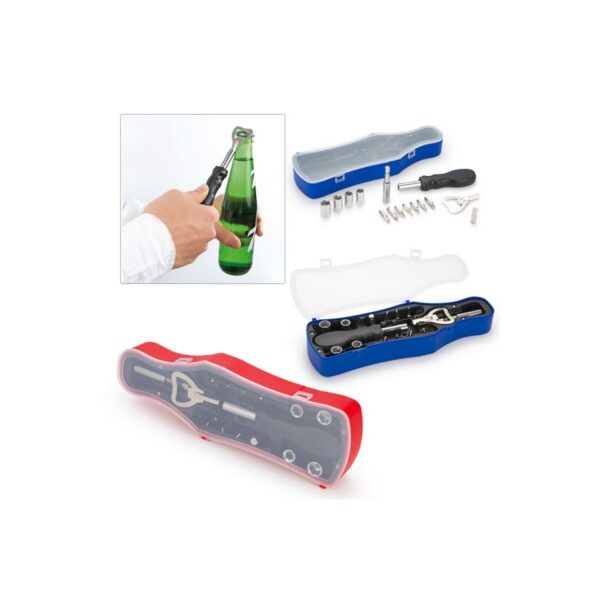 Set Herramientas Soda Forma Botella en Acero al Carbono