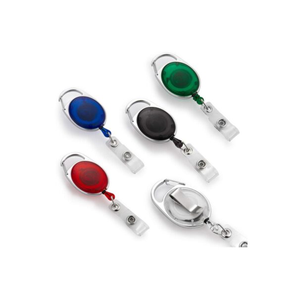 Portacarnet Identificador Clip Retractil