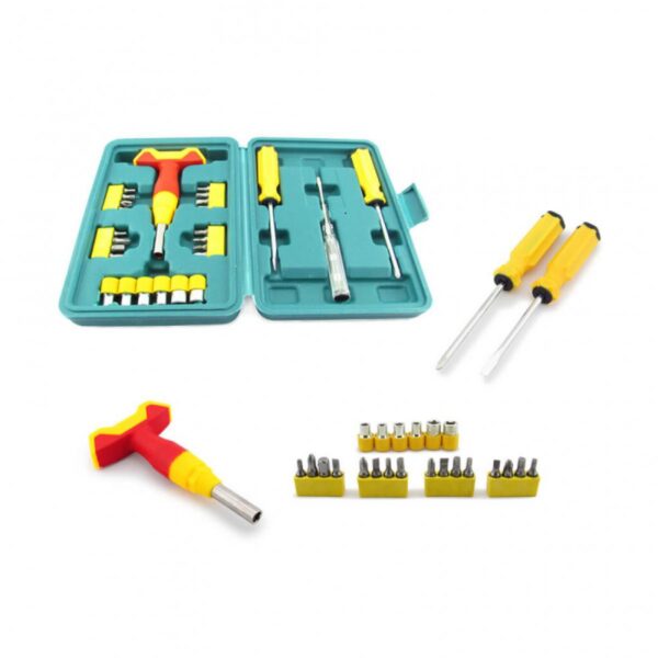 Juego de destornilladores con copas y tester