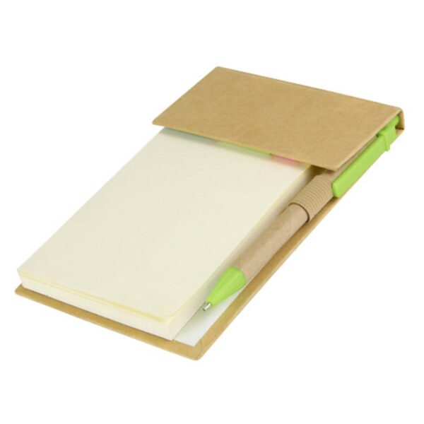 Porta Notas Azalai Carton Boligrafo Ecologico y Banderas