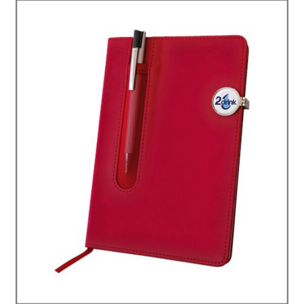 Bloc Libreta Esva Curpiel con Compartimiento y boligrafo