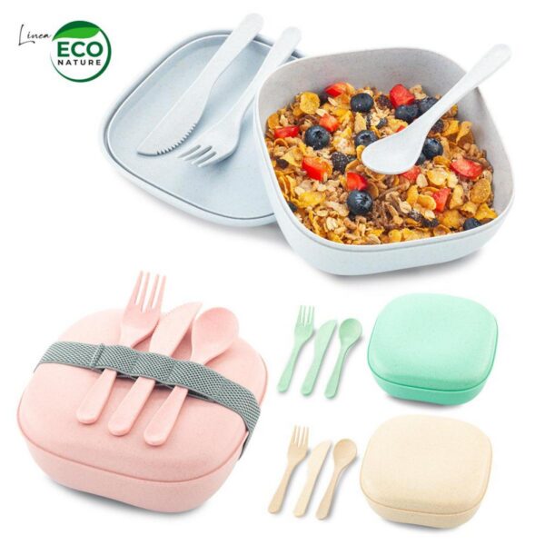 Portacomidas Con Cubiertos Eco Nature