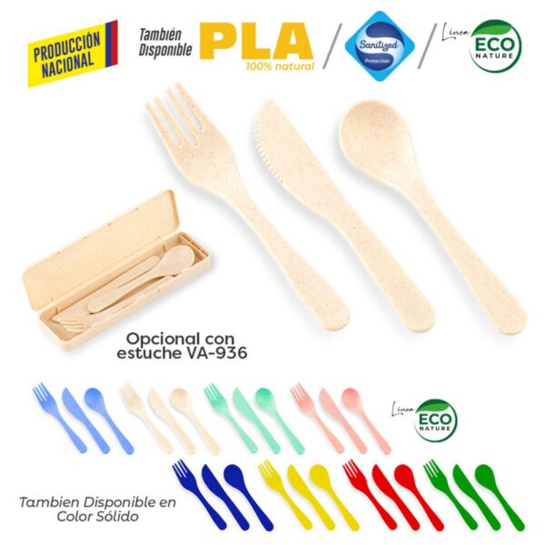 Set De Cubiertos Lunch en Plastico Biodegradable