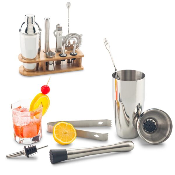 Set de Bar Martini para Cocteles de Acero Inoxidable
