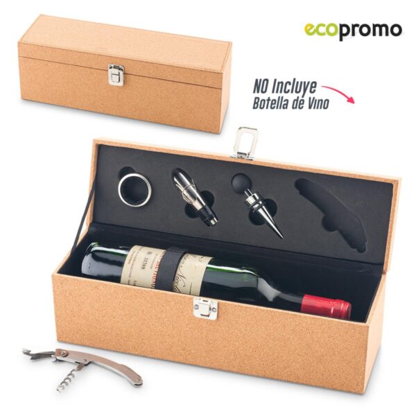 Set de Bar y Portavino Cork Elaborado en Corcho