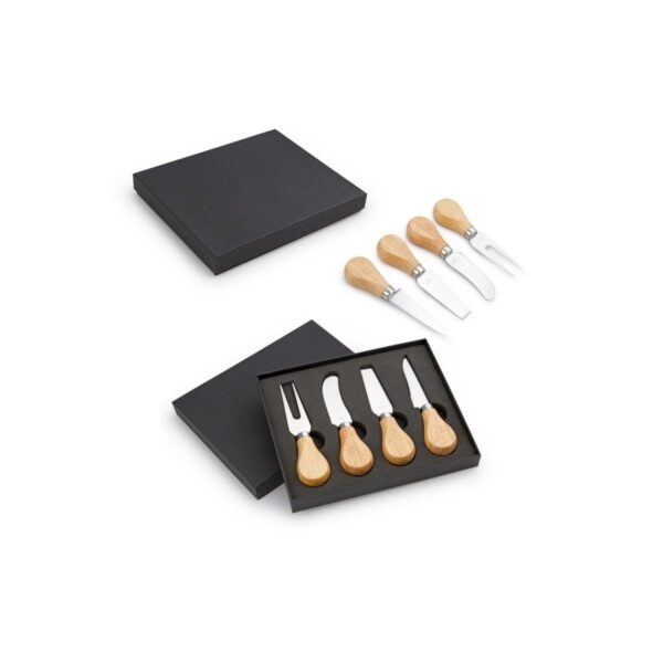 Set de Quesos Manchego 4 Utensilios para queso y Caja