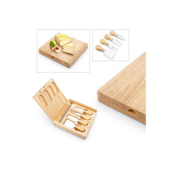Set de Quesos Mozzarella Tabla Rectangular 4 Cuchillos