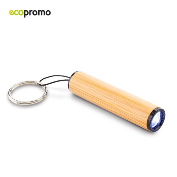 Mini Linterna Bambú 1 LED y cordon para cargar