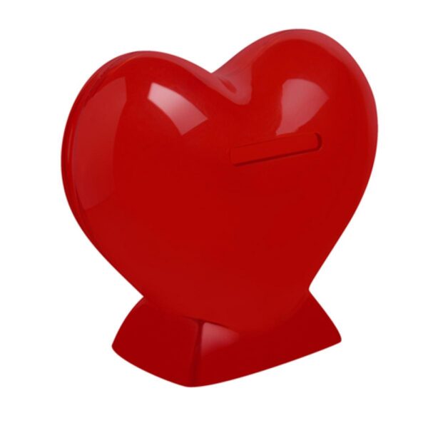 Alcancia en Forma de Corazon en Plastico