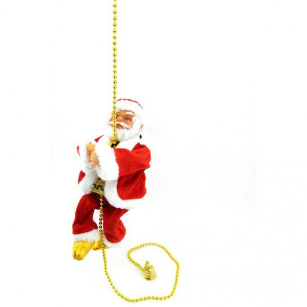 Decoracion Papa Noel Navideño Sube y Baja Cuerda 24 cm