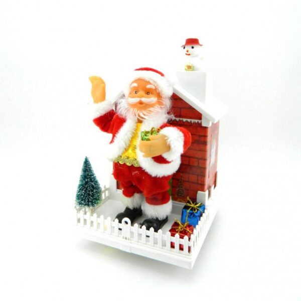Decoracion Papa Noel Musical Balcon 33 cm x 13 cm