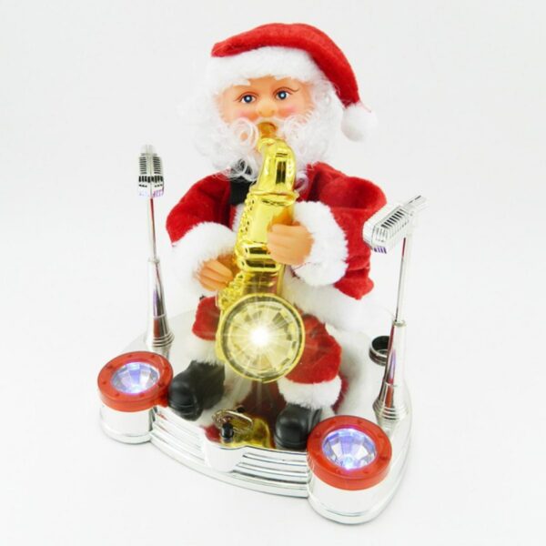 Muñeco Papa Noel Musical con Base y Trombon