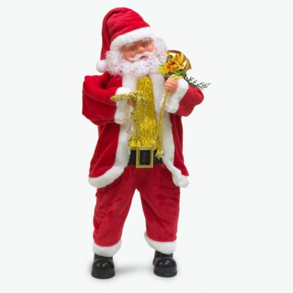 Decoracion Papa Noel Musical Alto 63 cm y Ancho 22 cm