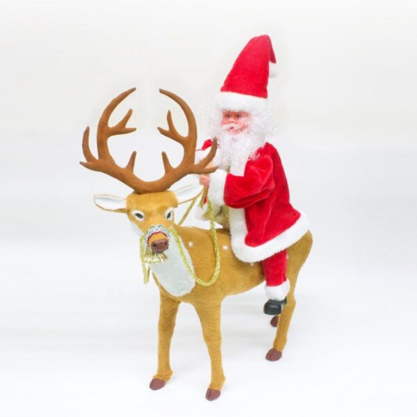 Decoracion Papa Noel Musical Incluye Venado Alto 50 Cm