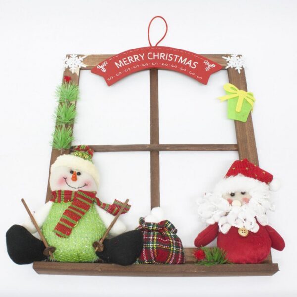 Colgador de Pared Papa Noel Sentado en Marco de Ventana