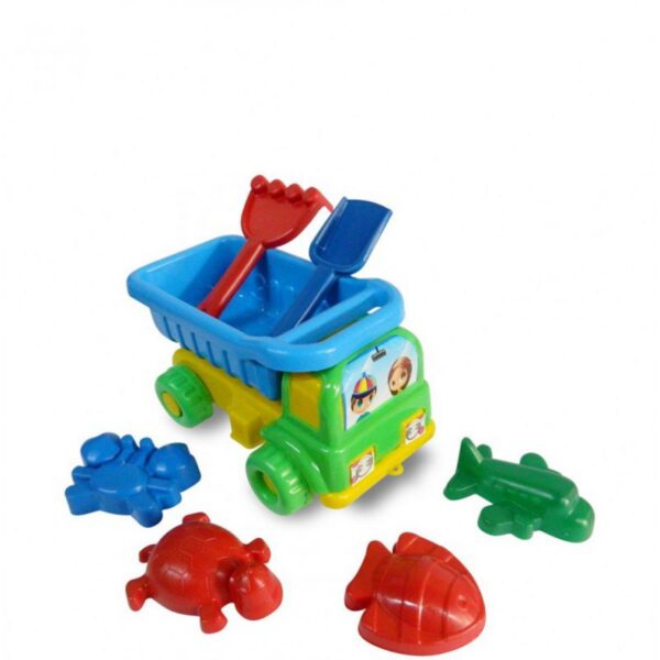 Juguete Camion Playero con Accesorios y Moldes de Arena