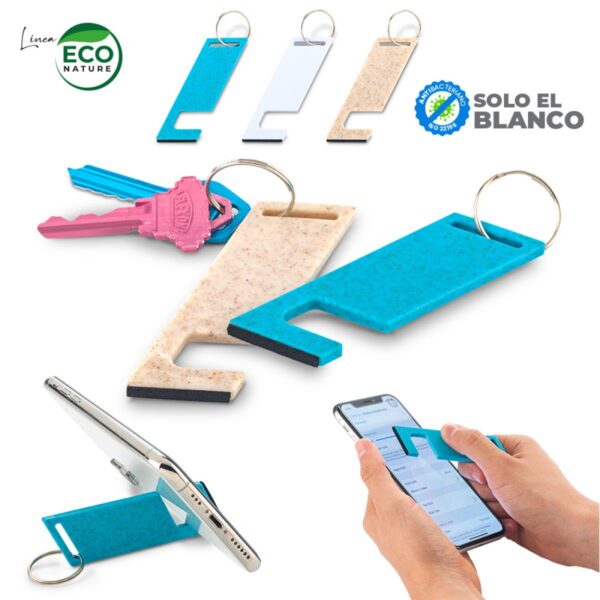 Llavero Plastico Holder 3 en 1 Eco con Limpiador