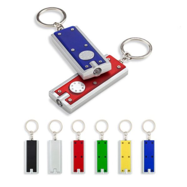 Llavero Linterna Un Led Flat Plastico Practico Diseño