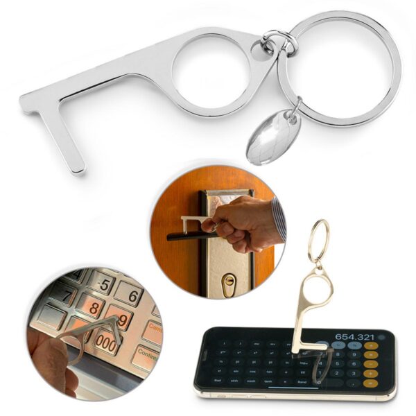 Llavero Multiusos Metalico con Sistema Touch Free