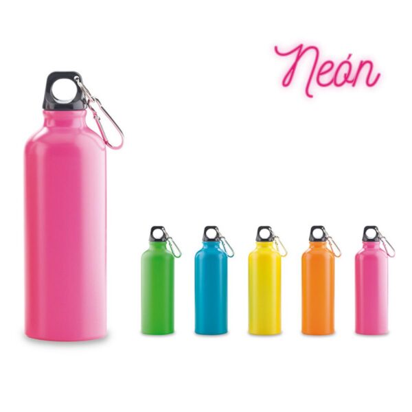 Botella Botilito Metalico Sport Bottle Neon 500 Ml