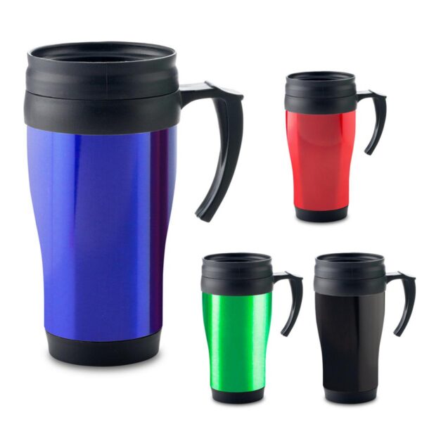 Mug Metalico Quest 450ml Acero Inoxidable