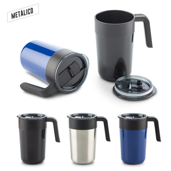 Vaso Mug Metálico Maddian 384ml