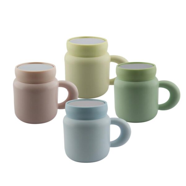 Mug Ceramica Tapa Plana Con Acabado Espejo 4