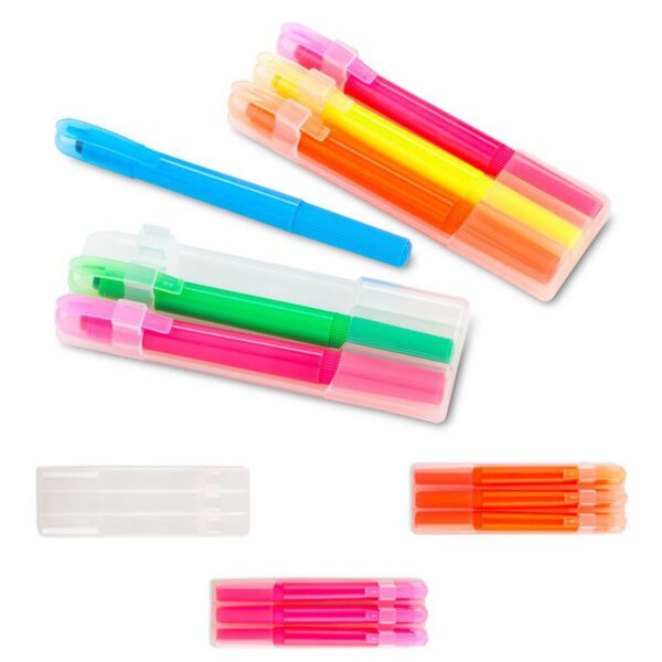 Estuche Para 3 Resaltadores De Cera Fiona