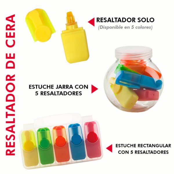 Mini Resaltador De Cera en Plastico No Se Seca