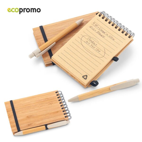 Cuaderno Libreta con Boligrafo Elaborado en Bambú