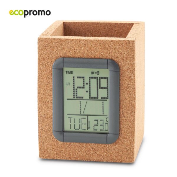 Reloj Portaboligrafos Cork en Corcho
