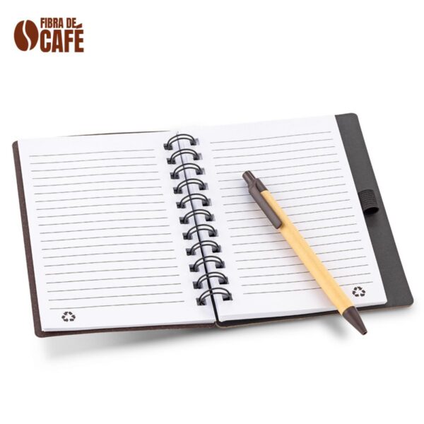 Libreta con Bolígrafo Coffee 80 hojas Rayadas