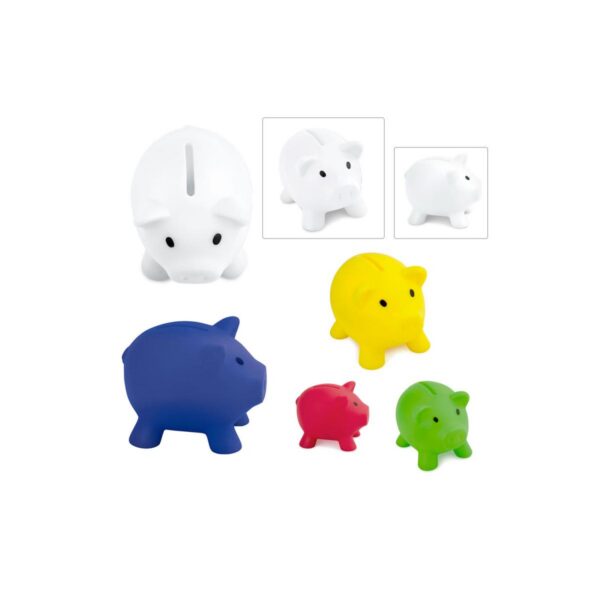Alcancia Forma de Cerdito en PVC Colores Vibrantes