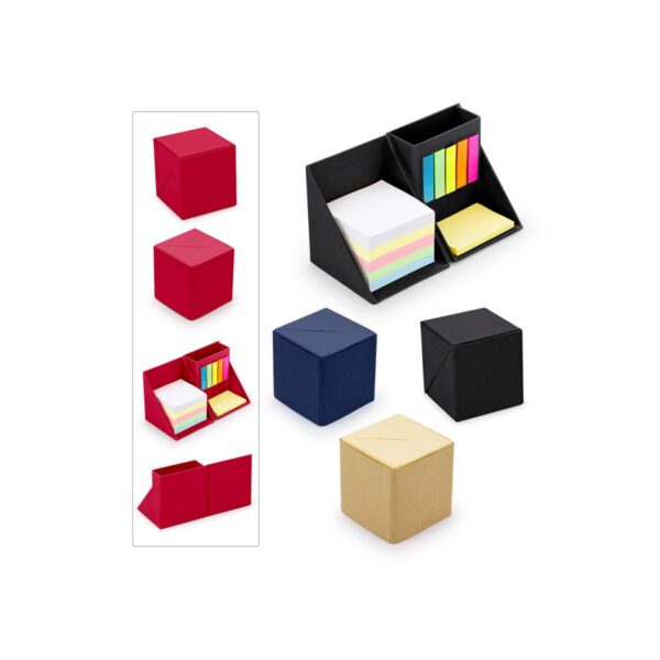 Set de Memos Forma de Cubo Cube Espacio Para Tarjetas
