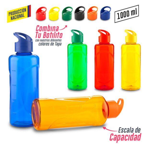 Botella Botilitro PVC Atóxico 1000ml 1 Litro