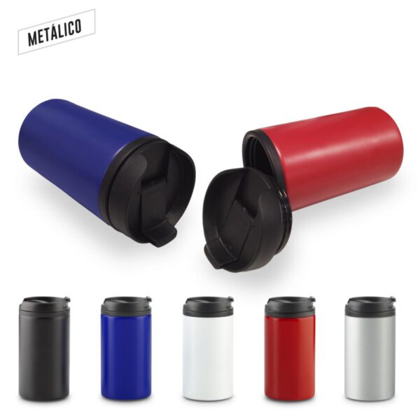 Mug Metalico Troy 300ml Doble Pared Acero