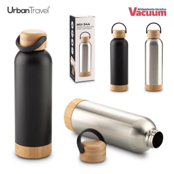 Botella Botilito Metalico Lewis Urban Travel 500ml