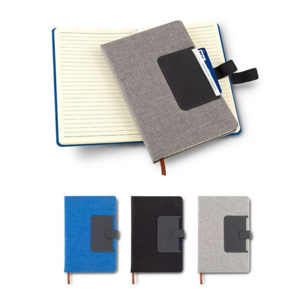 Libreta Malik 96 Hojas Color Crema y Tarjetero