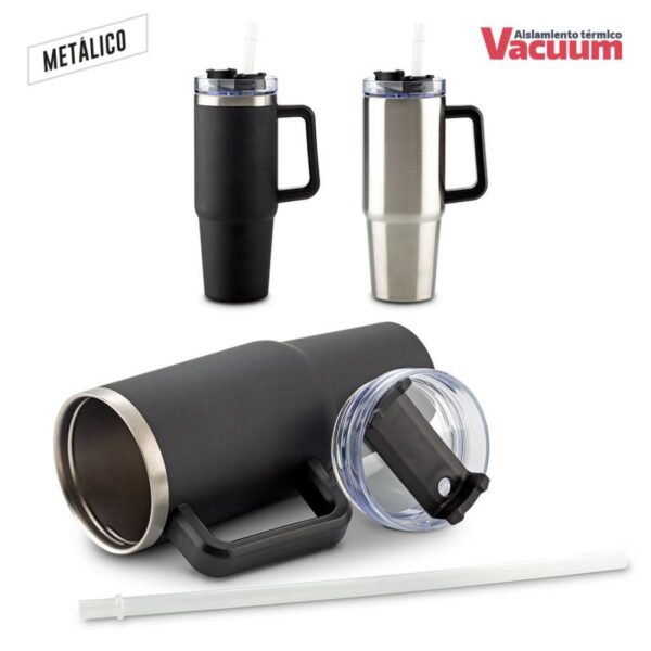 Vaso Mug Metalico Chester Aislamiento Termico 880ml