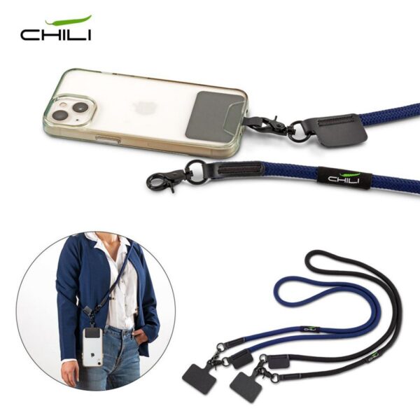 Cordon Poliester Tarjeta PVC Portacelular Chili